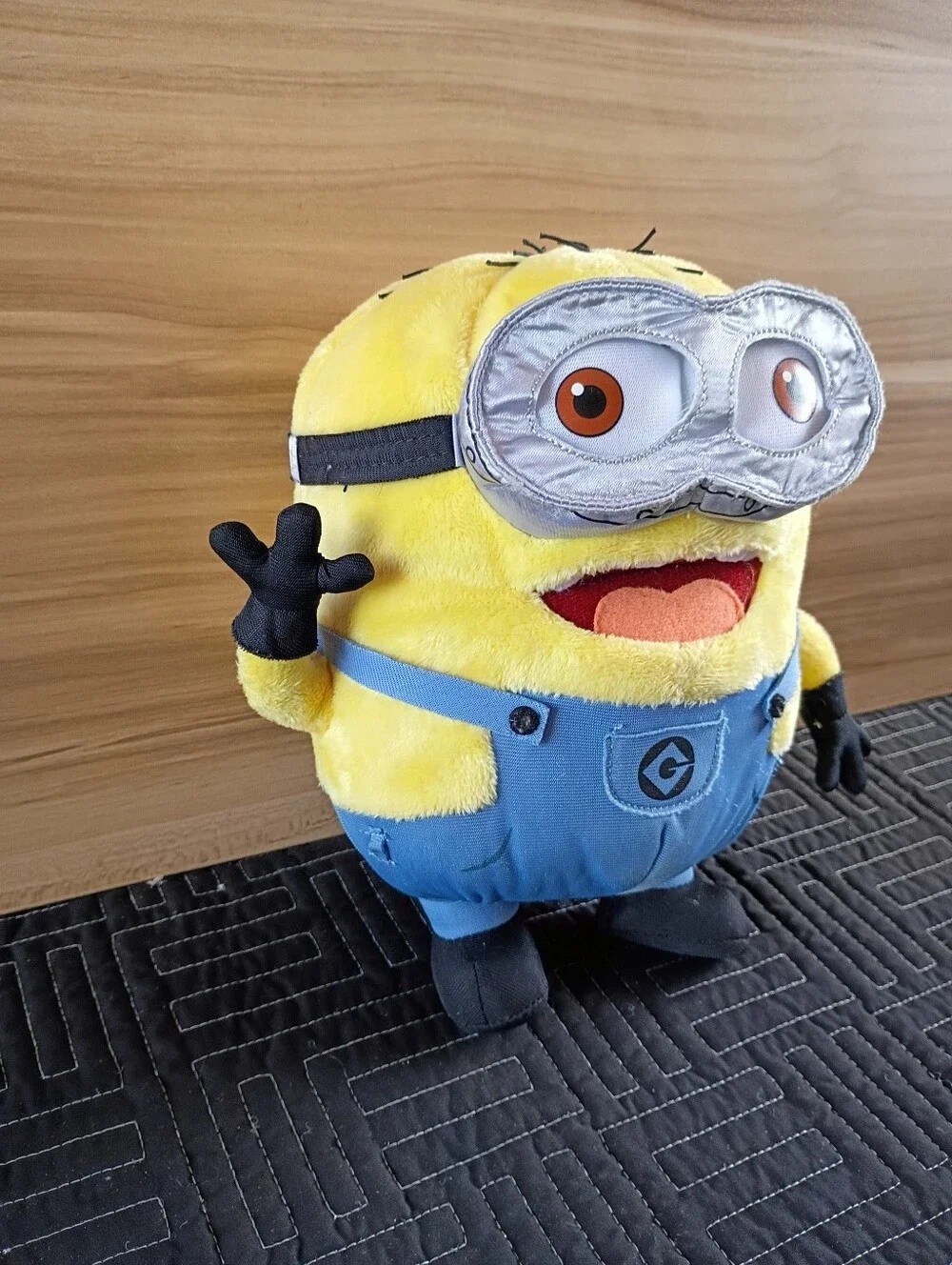 Yellow Minion Plush Toy - Blue Overalls Kids Toy